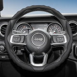 Jeep Breathable Wavy Leather Steering Wheel Cover