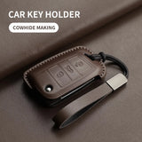 Leather Car Key Case Cover For Volkswagen Golf 7 MK7 Jetta Lavida Keychain Cover Car Key Cover OEM