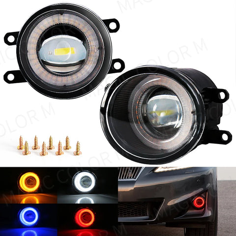 Angel Eye Fog Light Assembly for Toyota Highlander Car Interior Accessory MAGIC COLORM