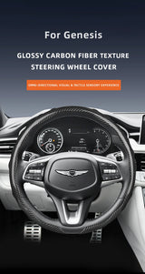 Snap-On Wave-Shaped Steering Wheel Cover for Genesis GV80, G90, G80 Car Interior Accessory Hocasen
