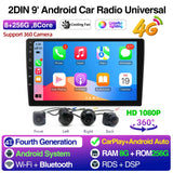 Android Head Unit 9 Inch CarPlay for Universal Vehicles