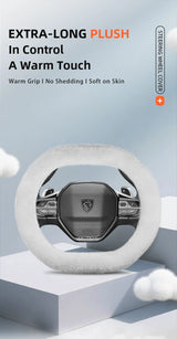 Peugeot Long Plush Warm Non-Slip Steering Wheel Cover Car Interior Accessory Hocasen
