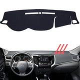Anti-Glare Dashboard Carpet Cover for Mitsubishi Triton 2015–2023 Dashboard Mat CATUSIKI BLACK LHD