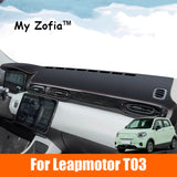 For Leapmotor T03 2023 2024 2025 Car Leather Dashmat Dashboard Cover Car Pad Dash Mat SunShade Carpet Cover Accessories Car I
