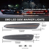 LED Side Marker Smoked Lens for Chevy Corvette C6 2005-2013 Car Interior Accessory iJDM