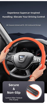 Premium Suede Snap-On Steering Wheel Cover for Dacia Car Interior Accessory Hocasen