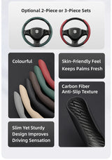 Breathable Leather Steering Wheel Cover for Suzuki Car Interior Accessory Hocasen