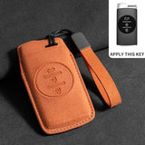 Car Key Case Shell for Chery Tiggo 8 Pro, 8plus, New 5, 7pro - Suede Car Keychain