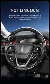 Segmented Carbon Fiber Wheel Cover for Lincoln Nautilus Car Interior Accessory Hocasen
