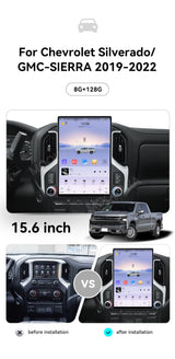 15.6" Android 14 Multimedia Stereo for Chevy Silverado 2019–2022 Android Head Unit Aotsr