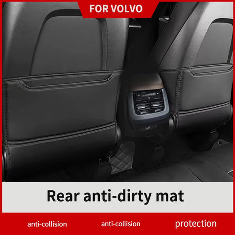 Artificial Leather Kick Pad Trim for Volvo Models Car Interior Accessory LINGLUYANG v60 2pcs 2020-2022