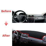 Premium Leather Dashboard Cover Mat for Mazda 3 BK 2003–2008 Dashboard Mat CATUSIKI