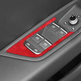 For Audi A4L A4 S4 A5 S5 RS4 RS5 Q5L SQ5 Q5 Q7 Made of Alcantara Car Window Switch Panel Trim Sticker Auto Interior Accessori