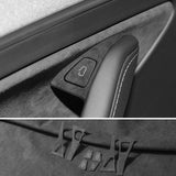 For Tesla Model 3 (2019-2022)/Modely (2019~) Car Door Switch Button Anti Scratch Trim Sticker Carbon Fiber Interior Accessori