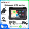 5Inch Waterproof Motorcycle Monitor with CarPlay & DVR