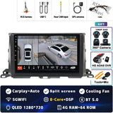 2K QLED Android 15 Multimedia Head Unit for Toyota Highlander 2013-2018