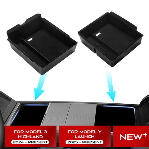 for Tesla New Model Y Launch Juniper 2025 and 3 Highland 2024 Console Armrest Storage Organizer Interior Storage Box Accessor