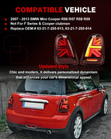 Union Jack LED Tail Lights Mini Cooper 2007-2014 Car Interior Accessory iJDM