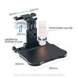 Multifunctional Car Travel Tray Foldable Backseat Desk with Cup Holder Car Travel Tray NONE