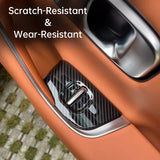 For Leapmotor C10 C16 Car Window Lift Switch Panel Cover Carbon Fiber Pattern Scratch-resistant Interior Decoration Accessori