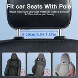Leather Car Seat Headrest Cushion with Multi-Function Memory Foam Car Neck Pillow Car Accessory OEM