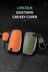 Metal and leather car key case cover for Lincoln Continental Navigator Car Key Case OEM