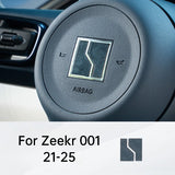 Car Steering Wheel Emblem Suede Decoration Sticker for Zeekr 001 21-25 Interior Modification Accessories
