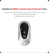 Metal and Leather Car Key Case Cover for Various Mercedes Benz Models Car Interior Accessory OEM