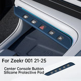 For Zeekr 001 21-25 Car Center Console Button Silicone Pad AC Key Protective Film Scratch-resistant Interior Accessories