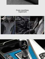 BMW Suede Gear Shift Panel Trim Frame Sticker Anti Scratch Car Interior Accessory Car Interior Accessory OEM