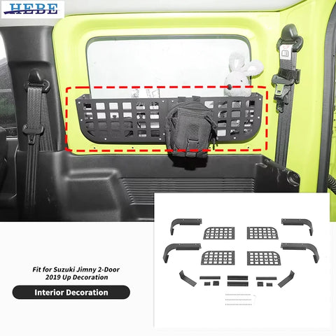 Trunk Side Window Storage Rack for Suzuki Jimny 2019-2025 Car Interior Accessory HEBE