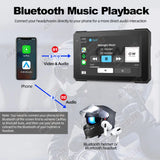 5Inch Motorcycle Monitor CarPlay Dashcam TPMS Universal