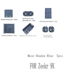 Center Console Storage Mat for ZEEKR 9X Interior Car Interior Accessory LINGLUYANG 7pcs blue