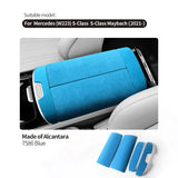 For Mercedes W223 S-Class Maybach Seat Armrest Box Cover Trim Sticker Interior Performance Tuning Accessories Made of Alcantara