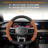 Matte Carbon Fiber Suede Steering Wheel Cover Genesis