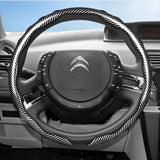 Steering Wheel Cover Carbon Fiber Texture for Citroen