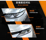 For Toyota Camry XV70 XV80 2018 and Later Car Headlight Eyebrow Surround Decoration Sticker Exterior Accessories Car Exterior