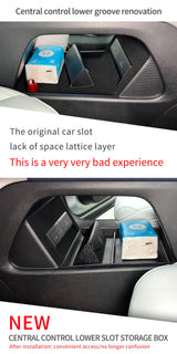 Center Console Storage Box for Xpeng G6 2023 2024 Car Central Lower Layer Tray TPE Organizer Accessories Tidying Interior Acc