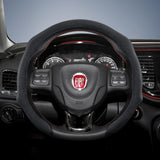 Premium Suede Steering Wheel Cover for Fiat Models Car Interior Accessory Hocasen Black