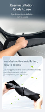 Smart #1 #3 Door Side Storage Box Front Rear Door Handle Tray Organizer Tidying TPE Car Accessories Black Car Interior Access