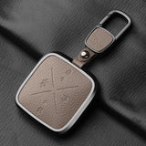 Metal and Leather 4 Button Car Key Case Cover for Zeekr X 001 009 2022 2023