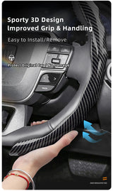 Carbon Fiber Steering Wheel Cover for Toyota Car Interior Accessory Hocasen