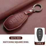 Leather Car Key Case Cover Shell Fob For Hongqi