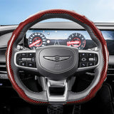 Snap-On Wave-Shaped Steering Wheel Cover for Genesis GV80, G90, G80