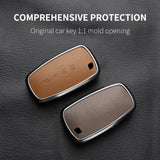 Metal and leather car key case cover for Lincoln Continental Navigator Car Key Case OEM