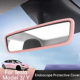 Tesla Model 3 Model Y Rearview Mirror Cover Black Car Interior Accessory OEM Black 1pc