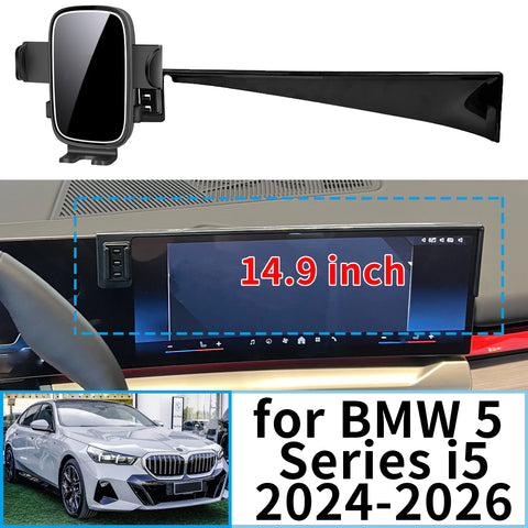 Magnetic Wireless Fast Charging Phone Holder for BMW 5 Series 2024–2026 Car Phone Holder CATUSIKI