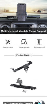 Rotatable Phone Holder for Jeep Wrangler JL 2018-2023 Car Interior Accessory HEBE