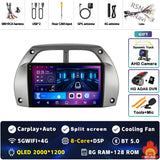 2K QLED Android Head Unit with CarPlay for Toyota RAV4 2000–2003