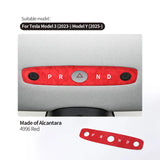 For Tesla Model 3 Highland / Model Y Juniper 2026- Steering Wheel Decorative Frame Trim Sticker Car Accessory Made of Alcantara